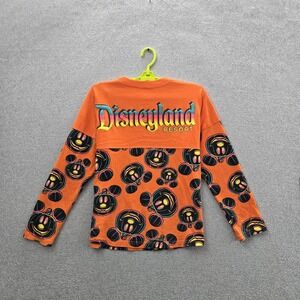 Disney Parks x Spirit Jersey Boy Shirt XL Orange Halloween Mickey Pumpkins